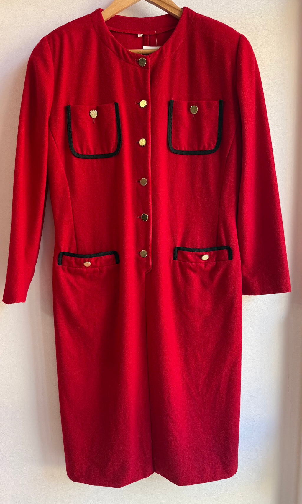 Abito vintage rosso e nero