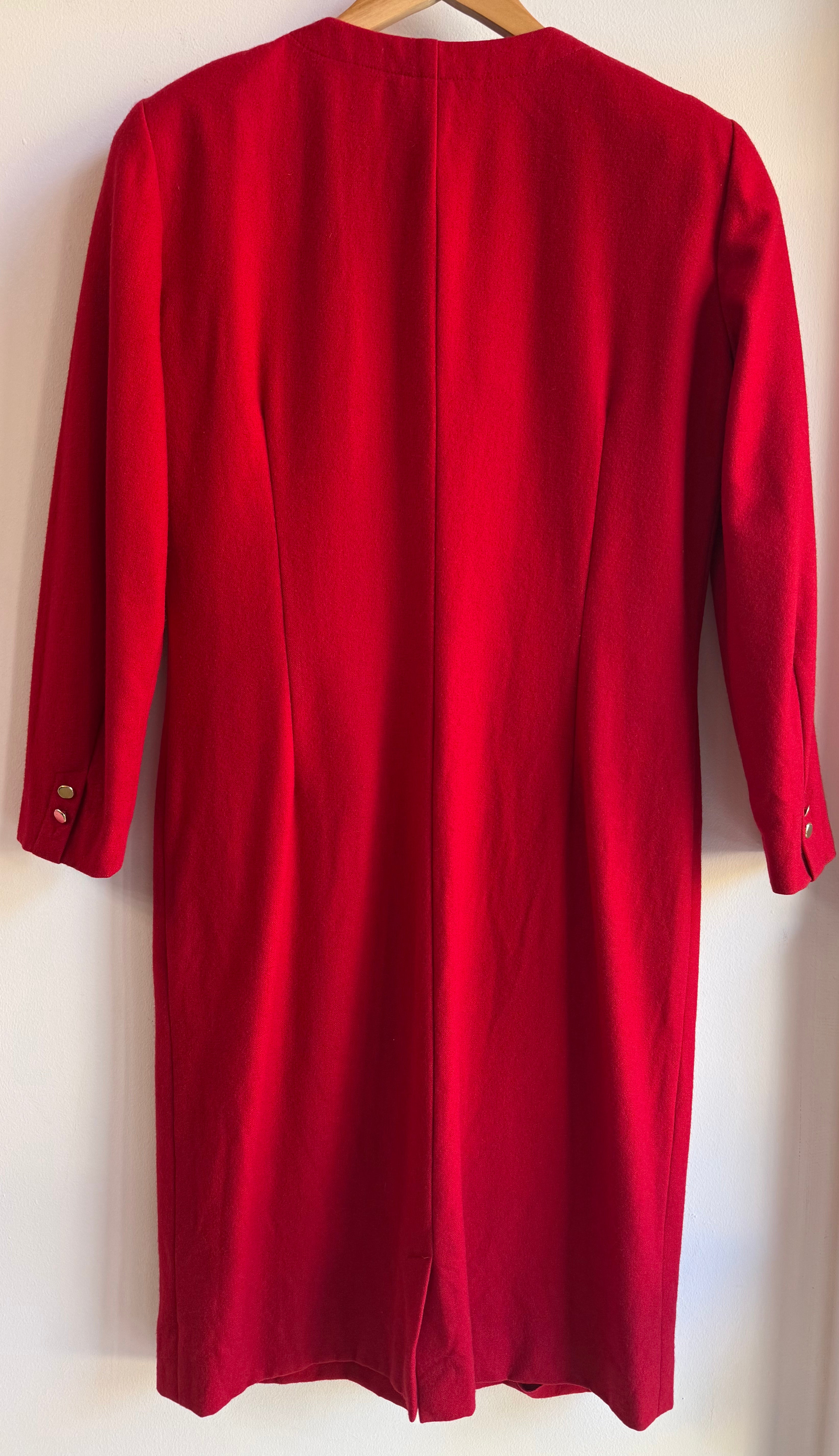 Abito vintage rosso e nero