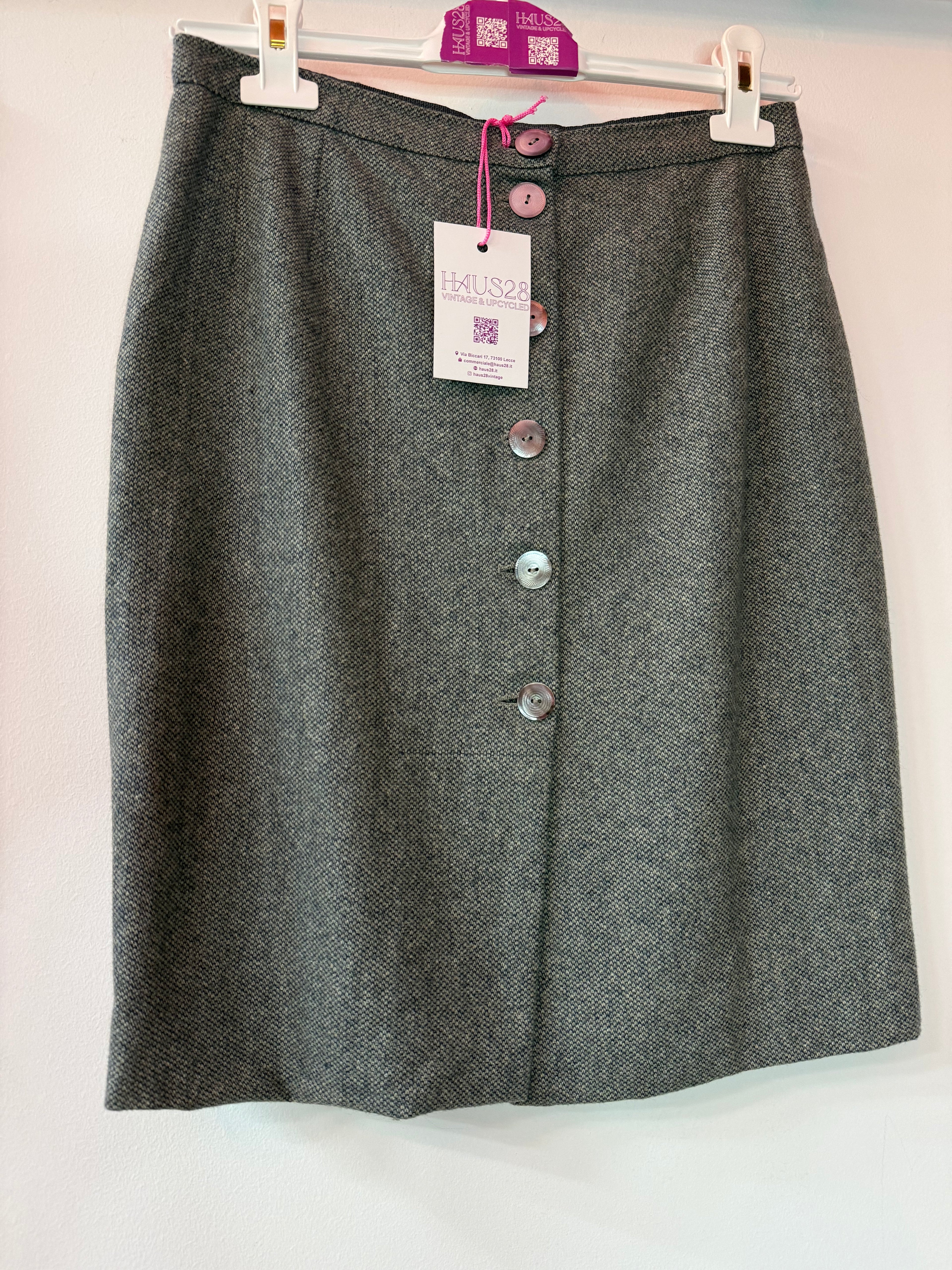 Gonna in lana sartoriale