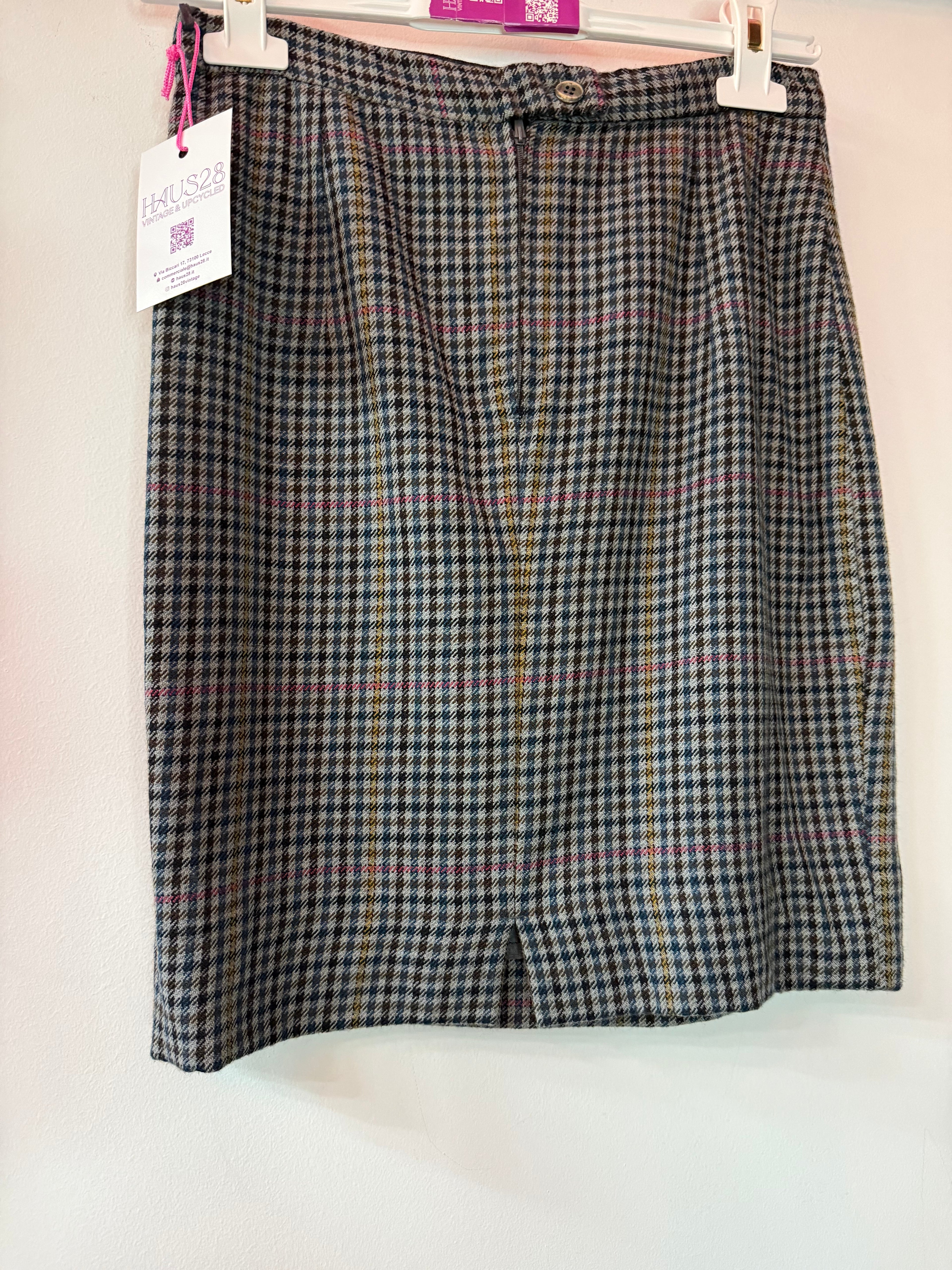 Gonna sartoriale pied de poule