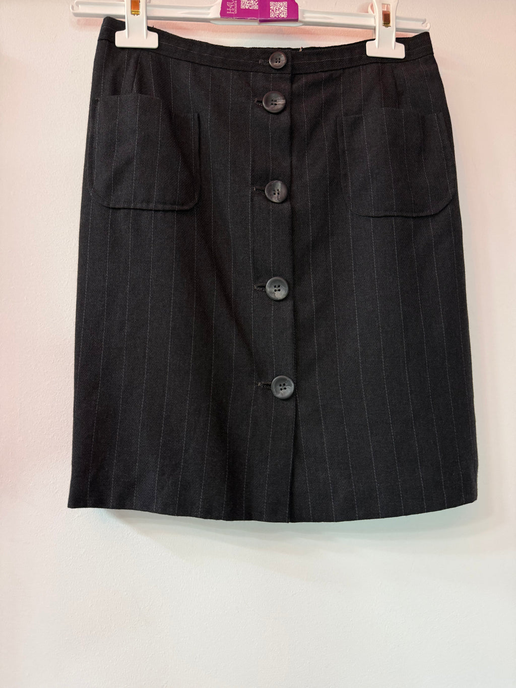 Gonna sartoriale gessata