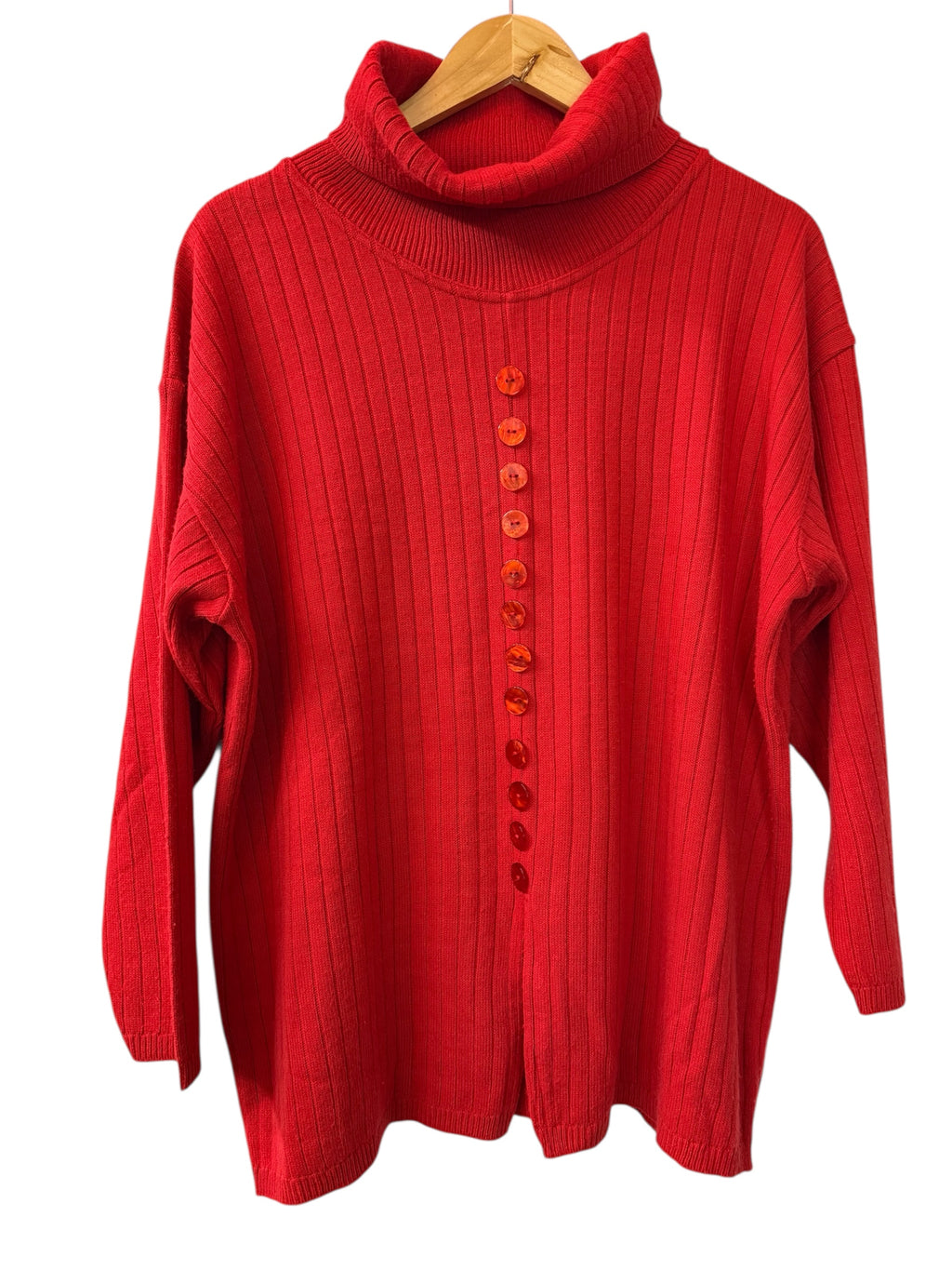 Maglione misto lana bottoni